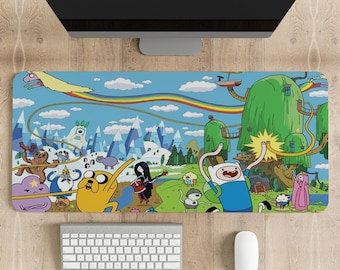 Adventure Time Mouse Pad | Different sizes Personalized Printing | Gaming Mouse Pad | Customized Mouse Pad | Game, Anime, Desk Mat