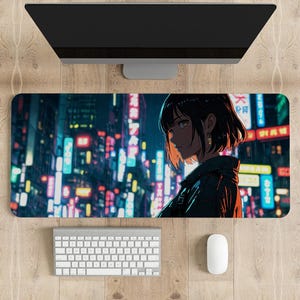 Cyberpunk City Mouse Pad | Different sizes Personalized Printing | Gaming Mouse Pad | Customized Mouse Pad | Game, Anime, Desk Mat