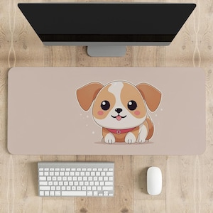 Kawaii Dog Mouse Pad | Different sizes Personalized Printing | Gaming Mouse Pad | Customized Mouse Pad | Game, Anime, Desk Mat