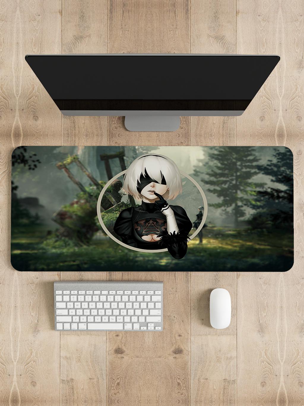 Nier Automata Gaming Mouse Pad: Stitched Edges, Vibrant Print - Etsy
