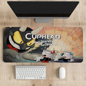 Cuphead Mouse Pad | Different sizes Personalized Printing | Gaming Mouse Pad | Customized Mouse Pad | Game, Anime, Desk Mat