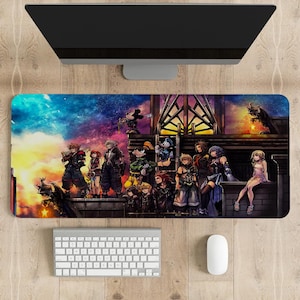 Kingdom Hearts Mouse Pad: Stitched Edge Gaming Desk Mat