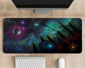 Outer Wilds Gaming Mouse Pad: Personalized Printing, Stitched Edges