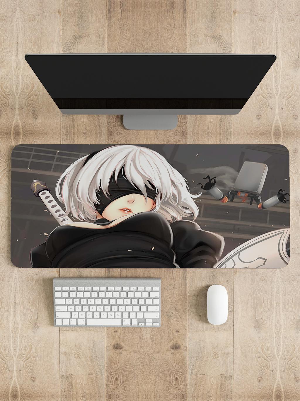 Nier Automata Gaming Mouse Pad: Stitched Edges, Vibrant Print - Etsy