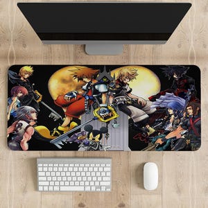 Kingdom Hearts Maus Pad | Verschiedene Größen Personalisierter Druck | Gaming Maus Pad | Angepasste Mauspad | Spiel, Anime, Schreibtischmatte