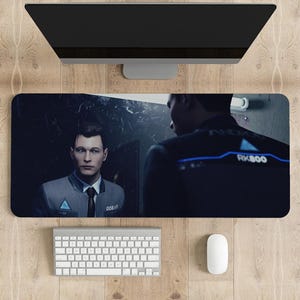 Detroit Become Human Mouse Pad: Stitched Edge Gaming Desk Mat