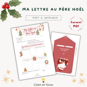 Carta a Papá Noel y sobre imprimible - Kit de Navidad DIY | Lista de deseos personalizada con secciones de regalos e ideas para compartir