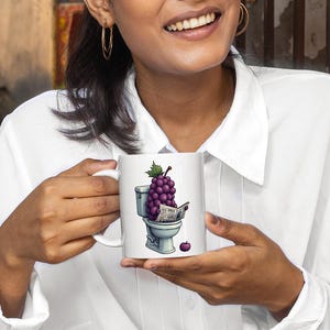 Grapes Coffee Mug For Him Grapes Office Mug For Her Grapes Gift Idea For Birthday Gift For Son Funny Gift For Daughter Funny Grapes Mug Gift