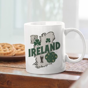 Ireland Coffee Mug, Ireland Coffee Tea Cup, Ireland Country Cup for Men and Women, Office Coffee Mug, Irish Coffee Mug, Cute Mug for Irish