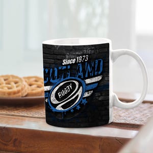 Scotland 1873 Vintage Coffee Mugs, Mug Rugby Gifts for Men and Women, Historic Scottish Design Mug, Vintage Scotland Mug, Scotland Gift Mugs