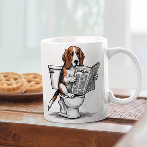 Beagle Coffee Mugs, Loyal Beagle Art Mugs, Beagle Enthusiast Drinkware, Cool Present for Men and Women, Dog Lover Cup, Charming Beagle Mug