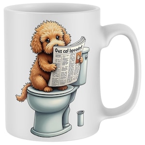 Cool Poodle Coffee Mug, Stylish Dog Coffee Cups, Cute Poodle Tea Cup, Poodle Lover Gift, Elegant Poodle Art Mugs, Cute Dog Enthusiast Mugs