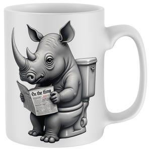 Neushoornkoffiemokken, majestueuze neushoornmokken, neushoornkoffie, theekopje, cadeau voor koffieliefhebber, grapcadeau voor mannen en vrouwen, drinkgerei met gehoornde dieren