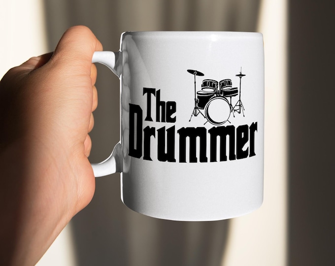 The Drummer Mug Gifts For Birthday, The Drummer Coffee Mugs, The Drummer Design Cups, Drumming-Themed Drinkware, Drummers Coffee Mug for Men