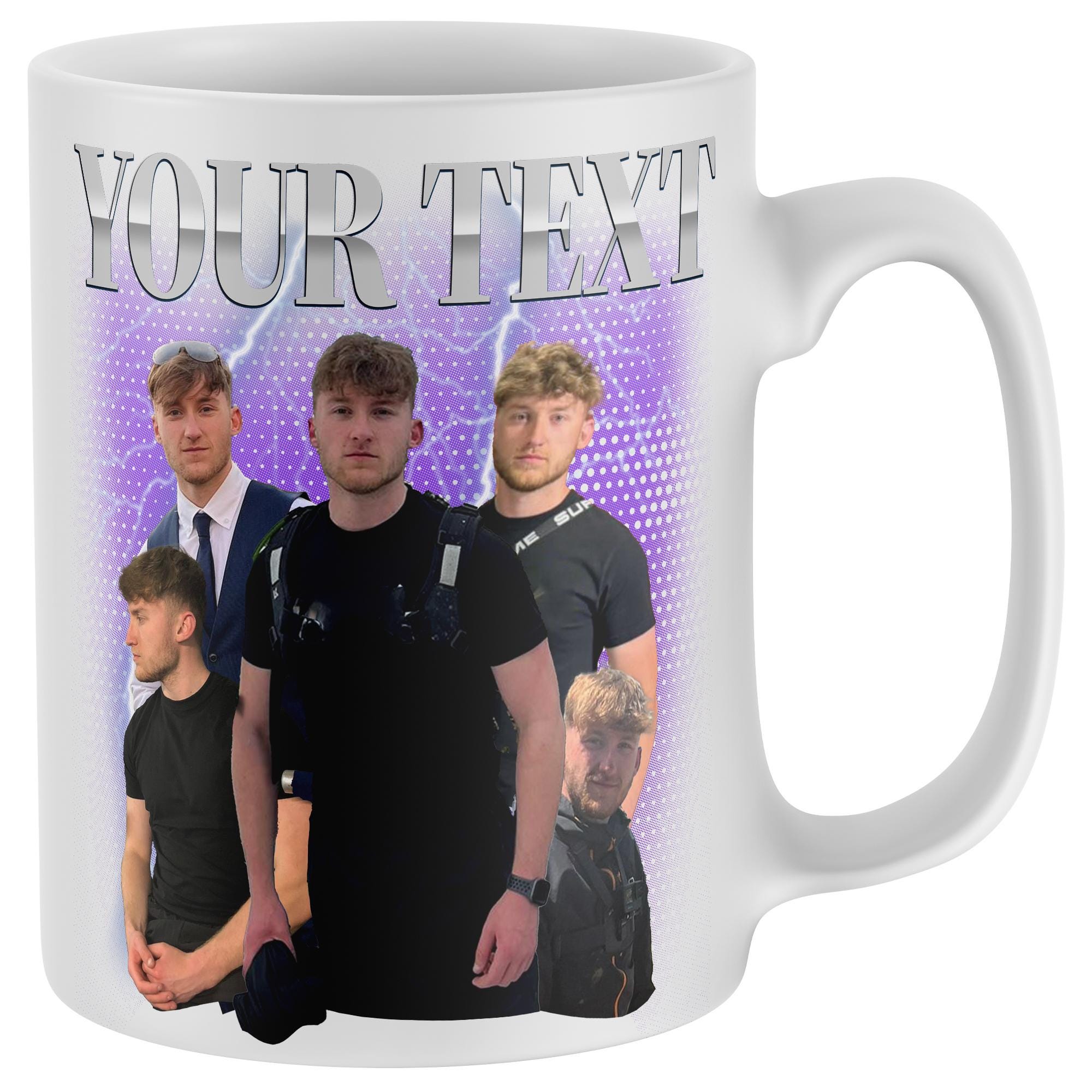 Personalised Retro Cup for Women, Custom Image for Boyfriend Mug, Vintage Rap Design Mugs, Charming Vintage Rap Mug, Fun Gift for Women Mugs