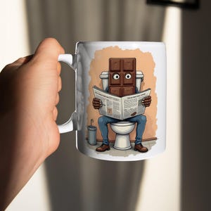 Funny Chocolate Bar Mug - Sweet Coffee Cup, Perfect Gift for Chocoholics,  Unique Joke Gift for Chocolate Lovers
