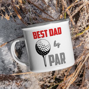 Best Dad by Par Design Coffee Mugs, Golf-Themed Drinkware for Dads, Unique Gifts for Golf-Loving Dads, Golf Humor Coffee Cups, Office Mugs