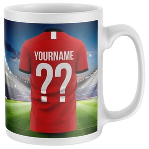 Personalised Football Supporters Coffee Mugs, Custom Sports-Themed Drinkware, Team Loyalty Mug Designs, Coffee Mug Gifts for Football Fans