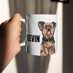 Personalised Yorkshire Terrier Mug, Yorkshire Terrier Name Mug, Unique Yorkshire Terrier Lover Drinkware, Yorkie Dog Souvenir for Dog Owner