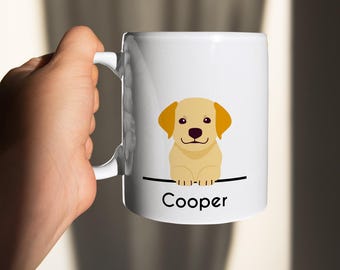 Customised Labrador Retriever Design Mug, Labrador Retriever Custom Coffee Mug, Unique Labrador Retriever Lover Drinkware for Men and Women