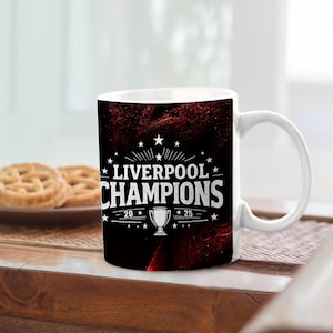 Liverpool Champions Mug, Unique Gifts for Liverpool FC Fans, Football-Inspired Mug, Souvenir Mugs for Liverpool Supporters, Fun Mug Concepts