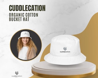 Cuddlecation Bucket Hat – Organic Cotton Unisex Hat | Eco-Friendly Summer Travel Hat | Minimalist Sun Protection