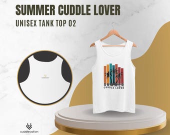 Summer Cuddle Lover Tank Top - Unisex Sleeveless Shirt - Soft Cotton Casual Fit - Cozy Beach Vibes Gift Idea 02