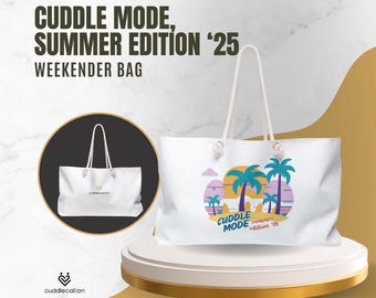 Cuddle Mode Summer Edition Weekender Bag | Beach Tote, Travel Carryall, Vacation Gift for Her | Oversized Overnight Bag