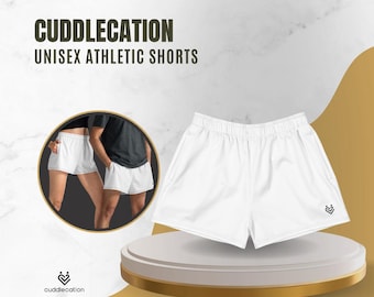 Eco-Friendly Unisex Athletic Shorts | Recycled Polyester Workout Shorts with Pockets | Running, Training & Activewear