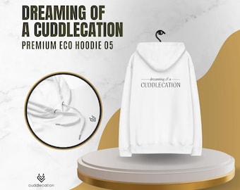Dreaming of a Cuddlecation Hoodie | Organic Cotton Hoodie | Eco-Friendly Unisex Sweatshirt | Cozy Loungewear | Cute Couple Gift - 05