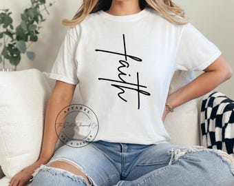 Faith shirt, faith cross shirt, christian gift, faith gift, christian shirts , love and grace shirt, faith cross, vertical cross, jesus