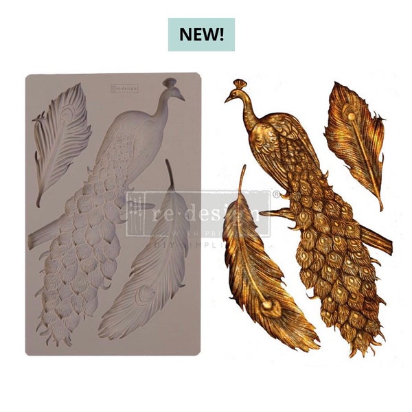 ReDesign Decor Regal Peacock Mould 5" x 8"