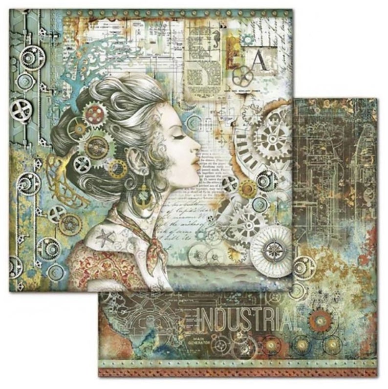 Stamperia Sea World 12 x 12 Double Sided Scrapbook Paper 10 Pgs for Art Journals Cards Scrapbooks Mixed Media