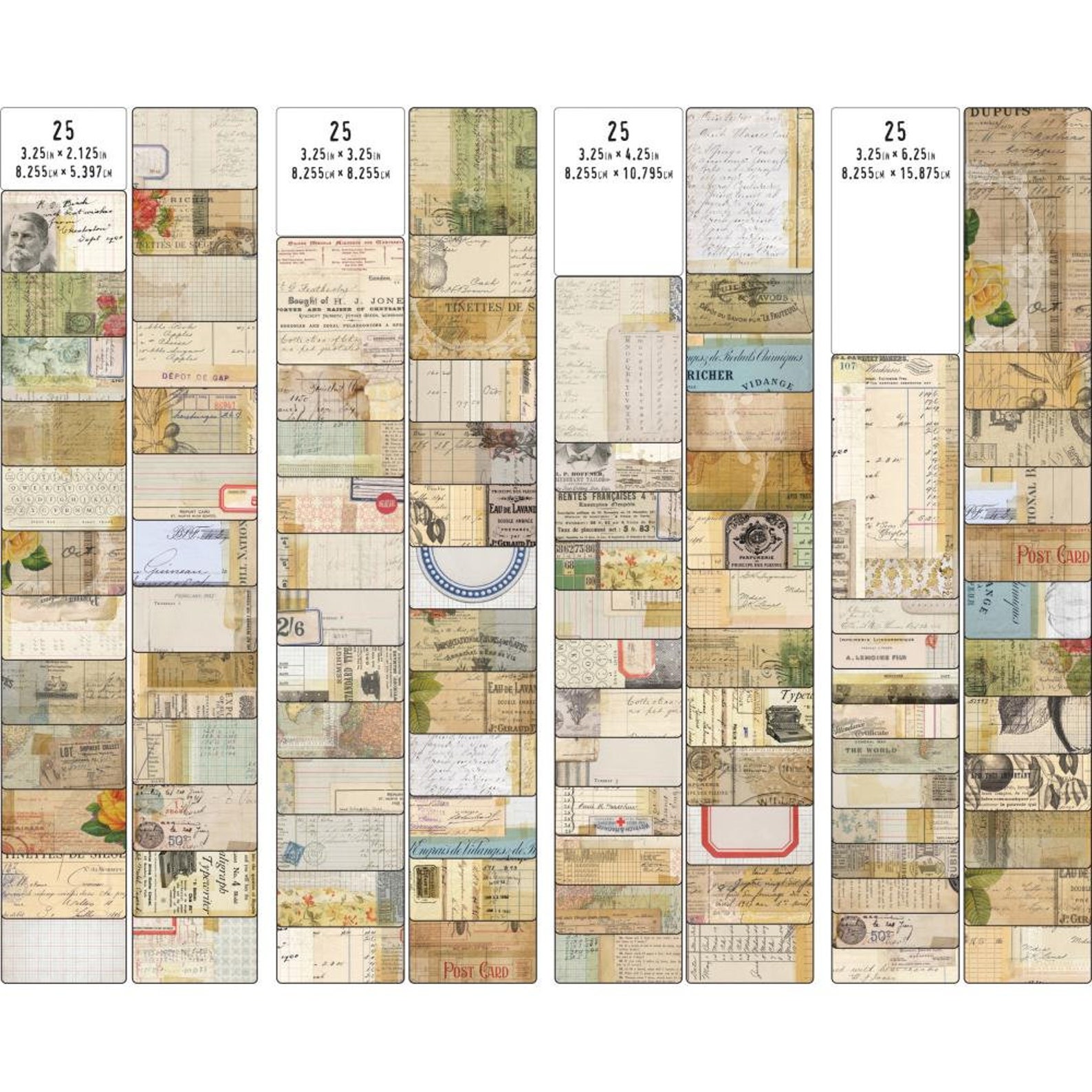 Tim Holtz Ideology 100 Pc Journal Cards Ephemera for for Etsy