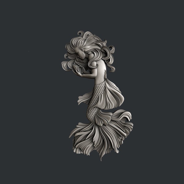 Zuri Designs Mermaid Whispers Highly Detailed Silicone Mould for Furniture, Mixed Media, Art Journals and More