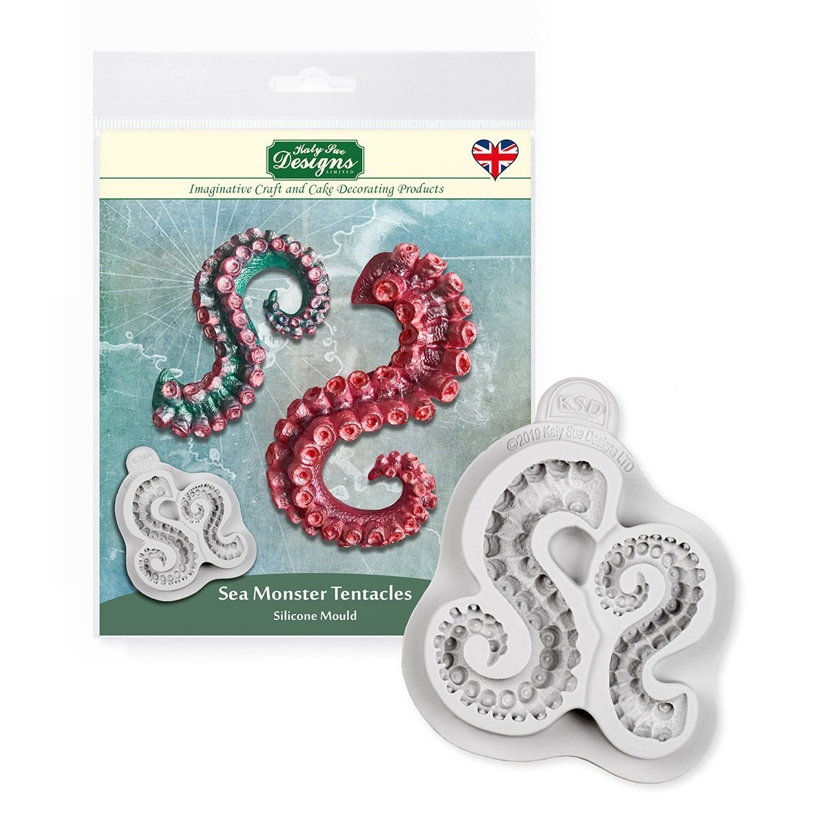 Sea Animals Tentacles Silicone Molds Cupcake Topper Fondant Cake Decorating Tool 