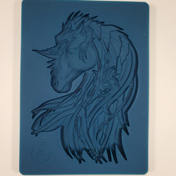 Zuri Designs Lexus the Elven Horse Highly Detailed Silicone Mould for Furniture, Mixed Media, Art Journals and More