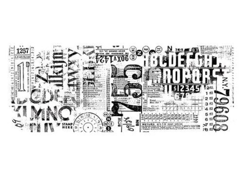 Tim Holtz Ideology Typeset Collage Decoupage Tissue Paper 6 x 6 yards