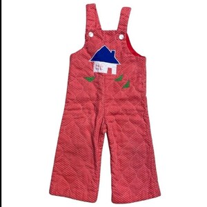 Vintage 1980s Quilted Appliqué Overalls