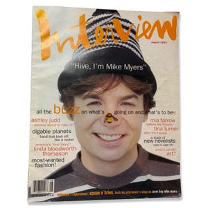 Interview Magazine Aug 1993 Mike Myers Ashley Judd Tina Turner Digable Planets