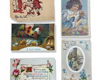 Set of 5 VINTAGE Postcards 1911-1927