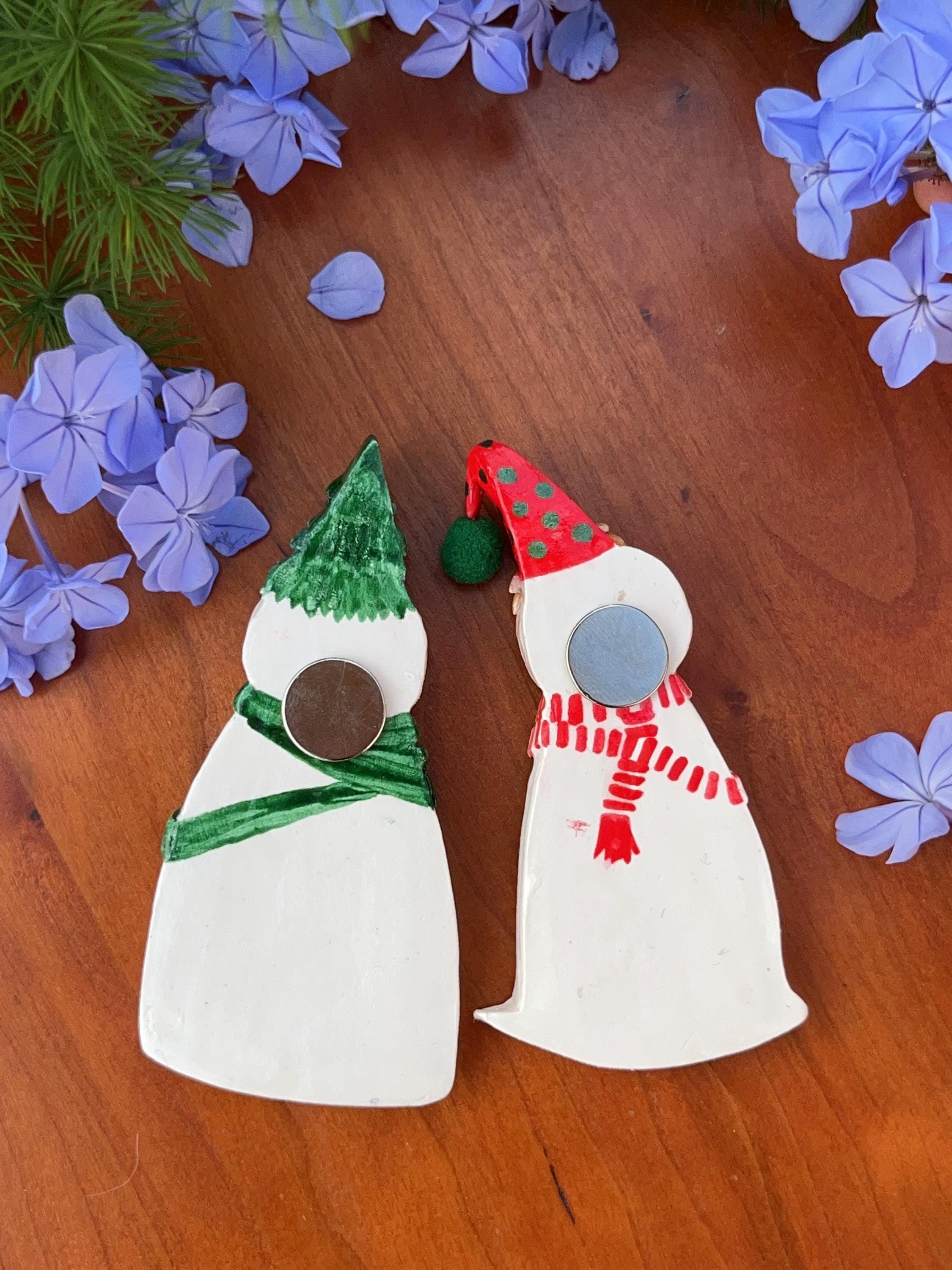 Handmade Christmas Snowman Magnet Set – Meet Jasper & Joy, Your Festive ...
