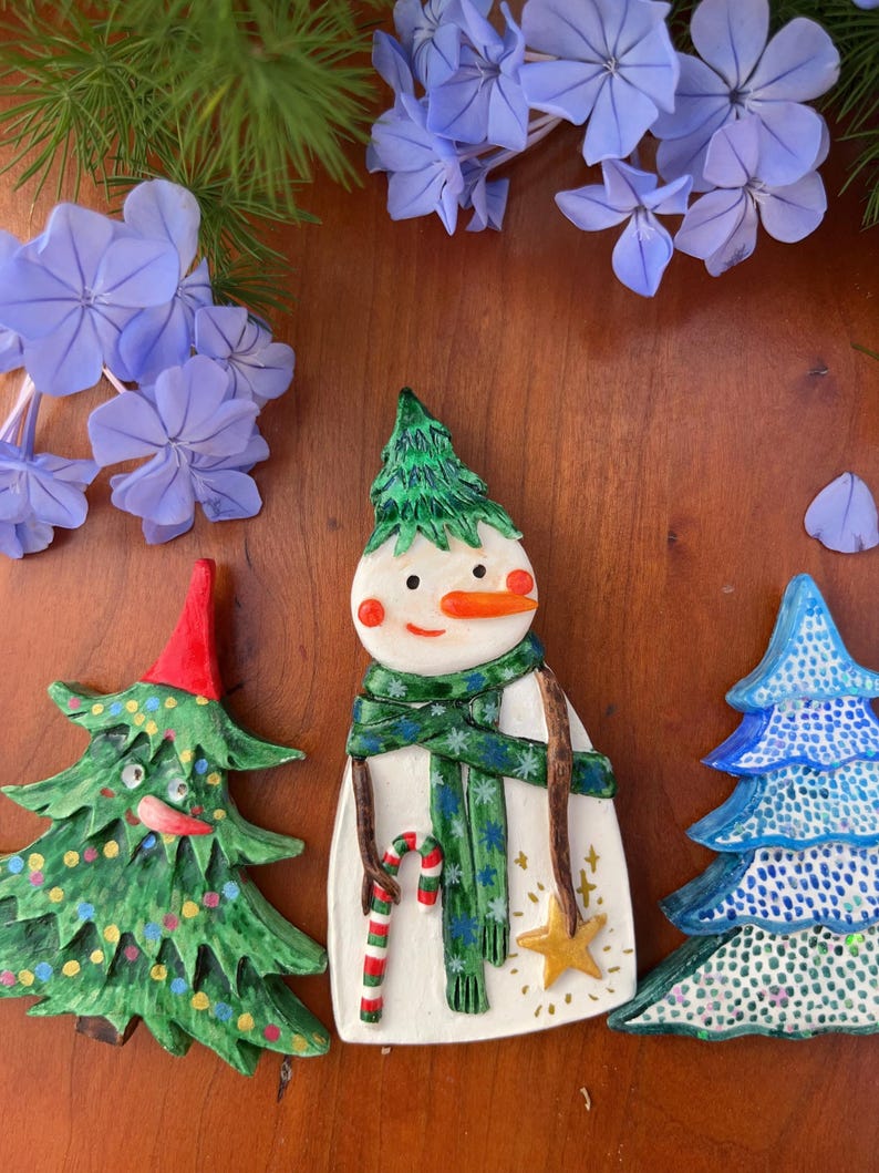 Handmade Christmas Snowman Magnet Set – Meet Jasper & Joy, Your Festive ...