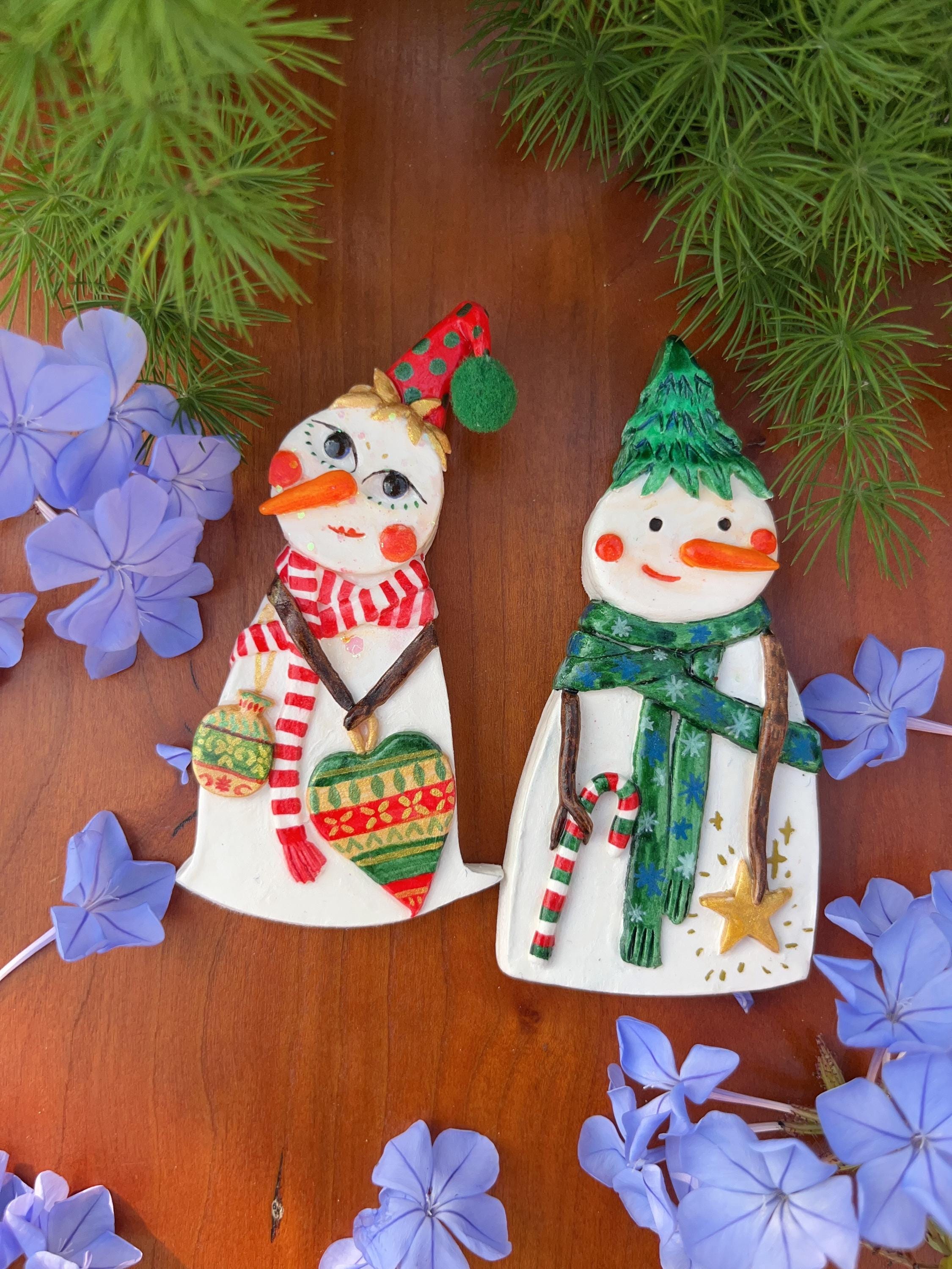 Handmade Christmas Snowman Magnet Set – Meet Jasper & Joy, Your Festive ...