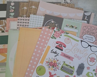 25 sheets of unbelievably cute scrapbook paper cardstock- trendy patterned paper most is about 12"