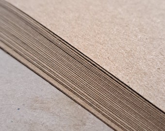 Brown kraft 8.5 x 11 regular letter size cardstock - 65lb. Cover Paper for blank packaging sleeves, wraps, or cards! card stock