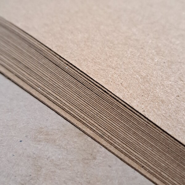 Brown kraft 8.5 x 11 regular letter size cardstock - 65lb. Cover Paper for blank packaging sleeves, wraps, or cards! card stock