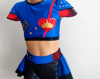 Evie Inspired Costume Set – Descendants Performance Dancewear Nylon Spandex
