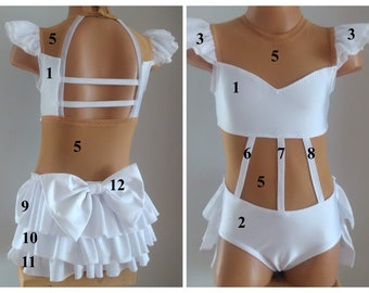 Design Your Own Dance Costume-Princess Costume Base - White Performance  Costume - SENDesigne Costumes