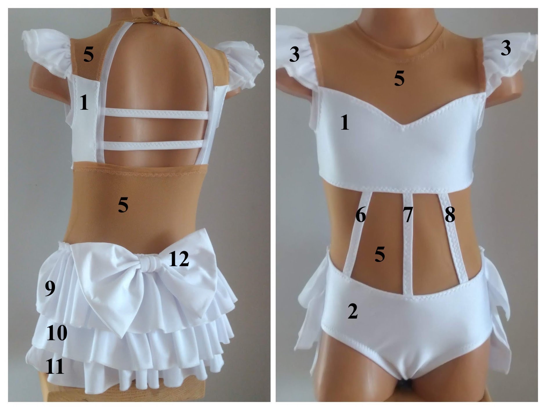 Design Your Own Dance Costume-Princess Costume Base - White Performance  Costume - SENDesigne Costumes